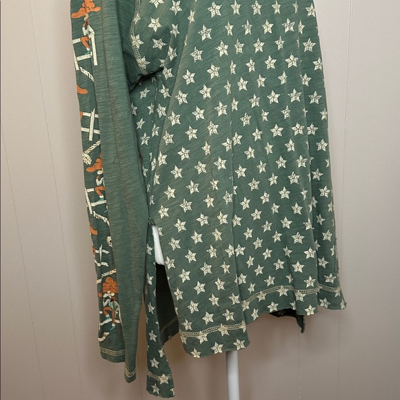 Double D Ranch Cowboys Up My Sleeve Top Boho Western Bohemian Casual Long Sleeve - Picture 12 of 13